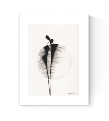 grafika 21/30 ręcznie malowana, abstrakcja