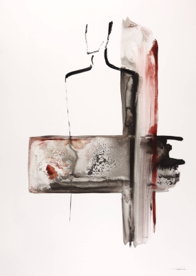 dyptyk obraz 2-częciowy, 50x70 malowany, abstrakcja,