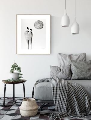 grafika 40 x 50 cm ręcznie malowana, nowoczesny obraz do salonu