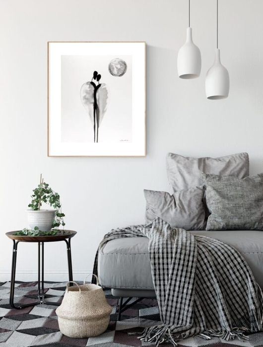 grafika 40 x 50 cm ręcznie malowana, nowoczesny obraz do salonu  