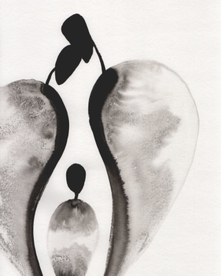 zestaw 3 grafik 40/50, styl skandynawski, abstrakcja
