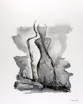 zestaw 2 grafik 40/50, styl skandynawski, abstrakcja