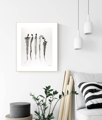 grafika 40 x 50 cm ręcznie malowana, nowoczesny obraz do salonu