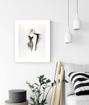grafika 40 x 50 cm ręcznie malowana, nowoczesny obraz do salonu