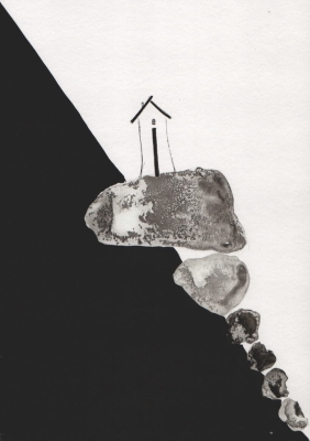 zestaw 3 grafik A4, styl skandynawski, abstrakcja