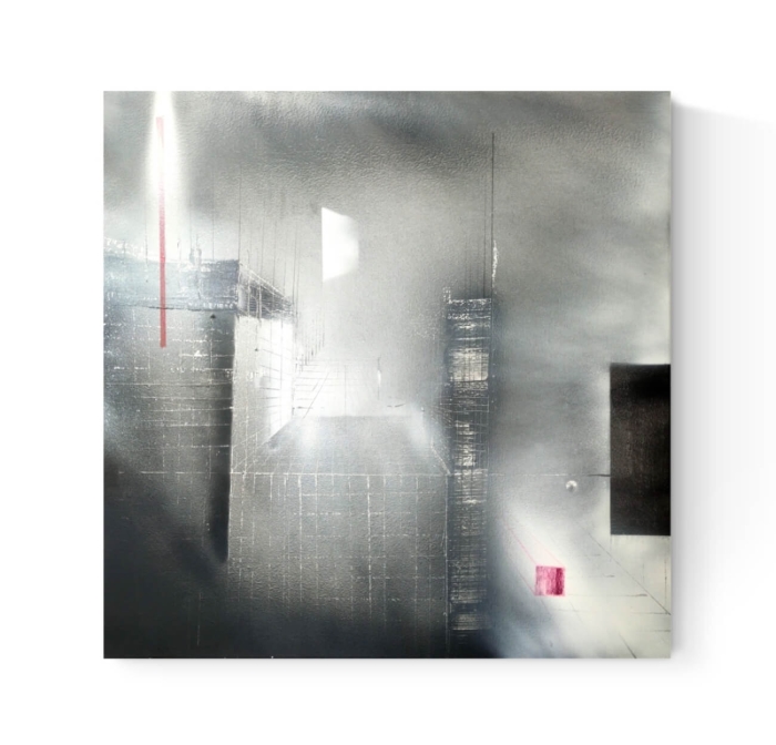 Nowoczesna abstrakcja geometryczna 100x100 obraz na płtnie