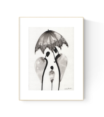 grafika 21/30 ręcznie malowana, abstrakcja