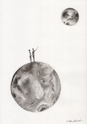 zestaw 3 grafik A4, styl skandynawski, abstrakcja