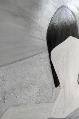 Elagancki obraz do salonu oryginalna abstrakcja na płótnie 120x120 malowany