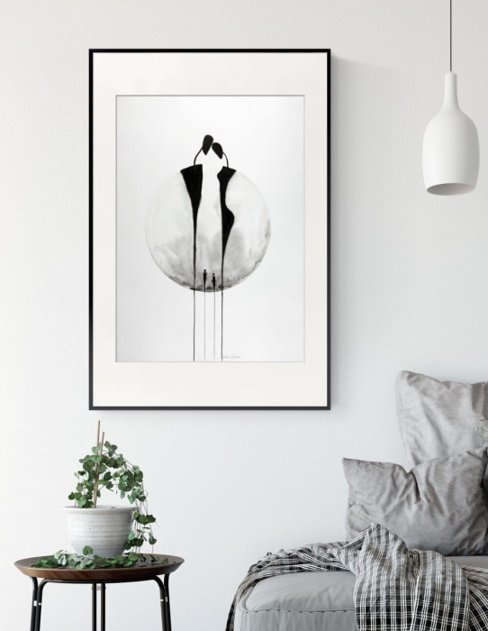  nowoczesne obrazy czarno-białe 50/70 abstrakcja