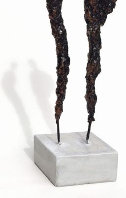 Rzeźba sztuka współczesna, rzeźba do salonu ze stali i gliny