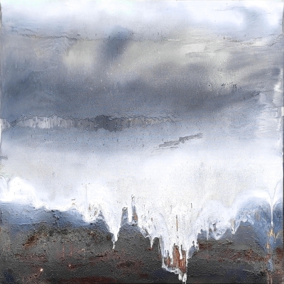 Nowoczesna abstrakcja 100x100 kolory ziemi