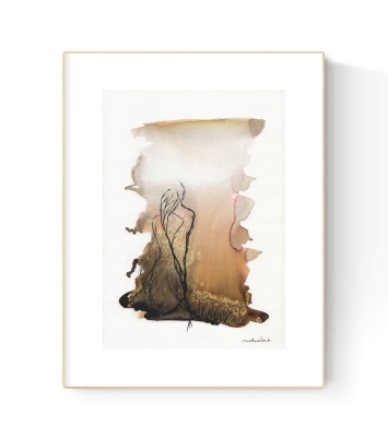 Grafika artystyczna 21x30 czarno-biała, elegancki minimalizm postacie