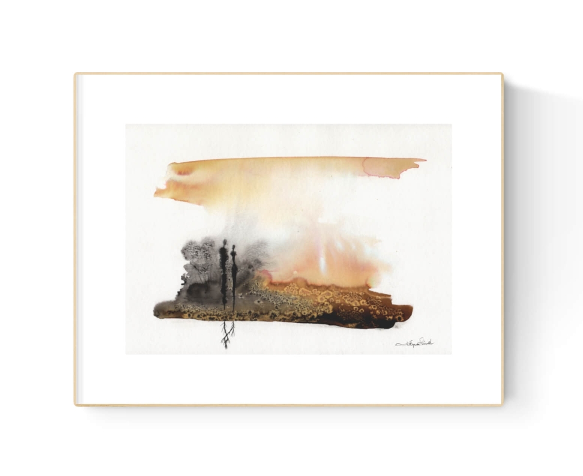 Grafika artystyczna 21x30 czarno-biała, elegancki minimalizm postacie