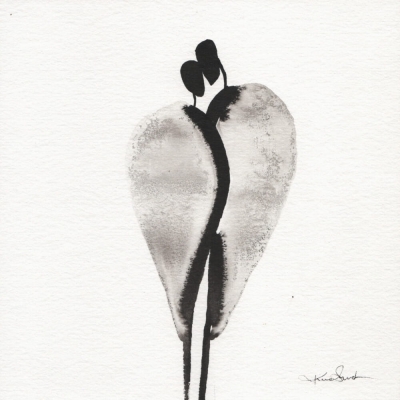 Zestaw 3 grafika 20x20 tryptyk czarno-biały