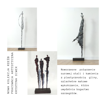 Duża rzeźba do salonu nowoczesna kobieta sztuka współczesna, elegancka figura do domu