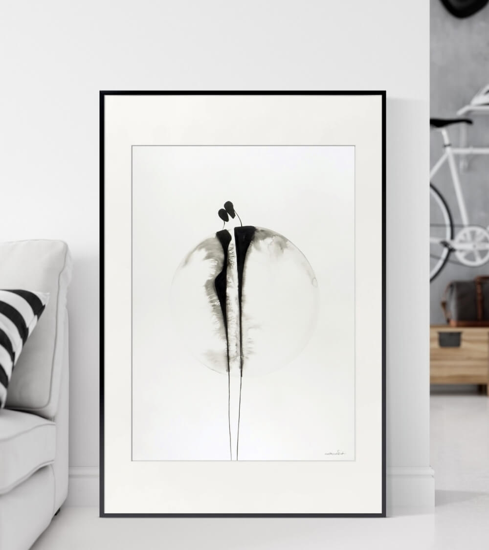 Obrazy czarno- białe w ramie do salonu, grafiki na ścianę do sypialni, nowoczesne