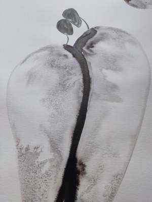 Grafiki na ścianę czarno-białe sylwetki, grafika artystyczna na sprzedaż