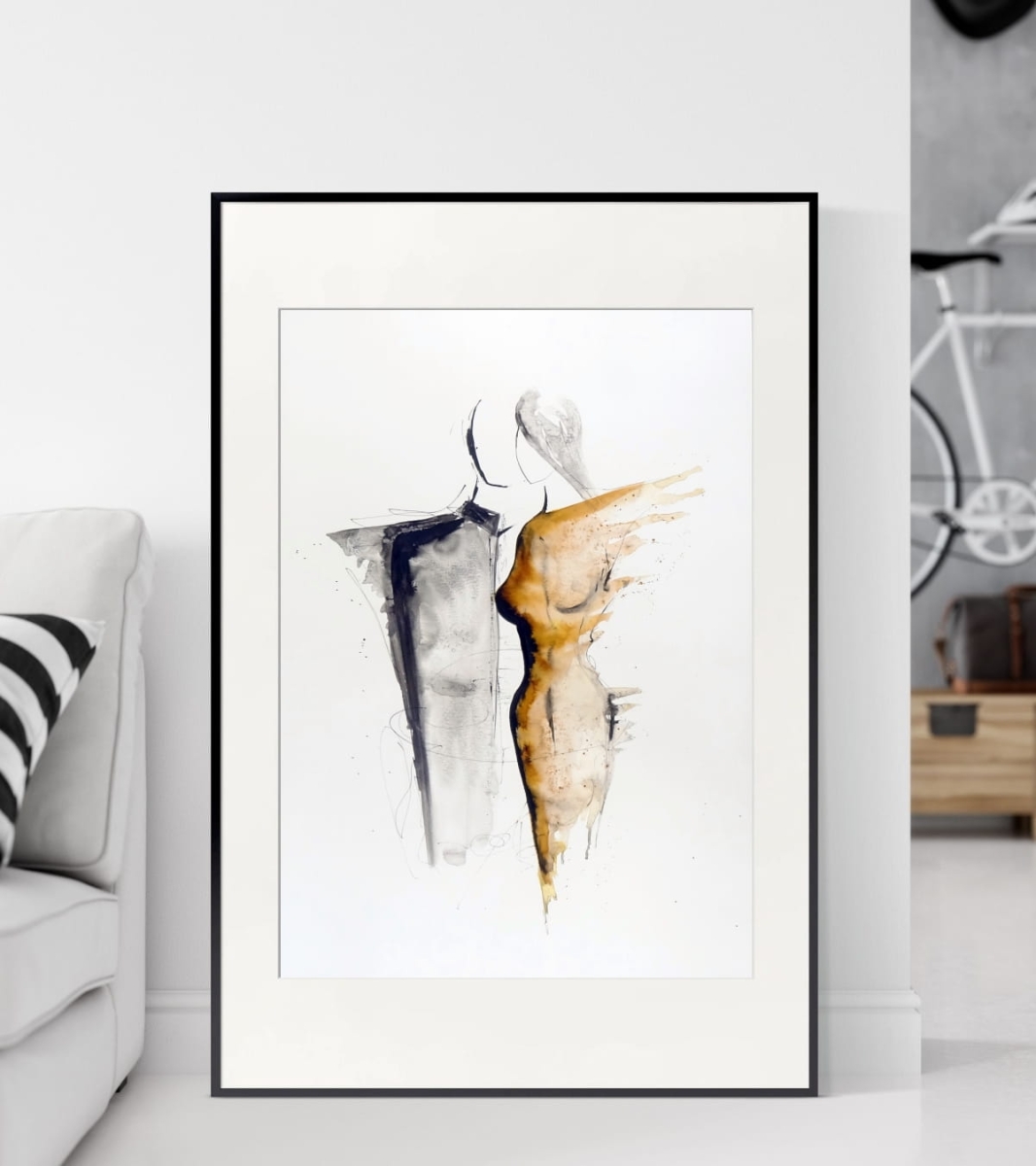 Nowoczesne grafiki na ścianę do salonu, plakaty minimal-art galeria ścienna