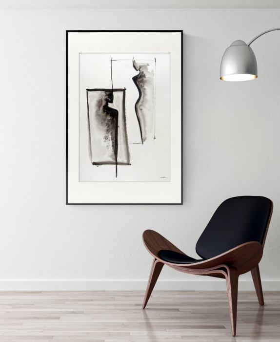 Grafika abstrakcyjna 50x70 elegancki minimalizm