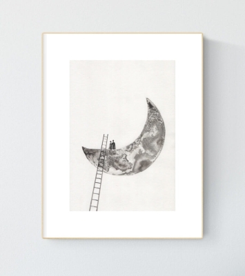 Obrazy grafiki na ścianę 21x30 elegancki minimalizm