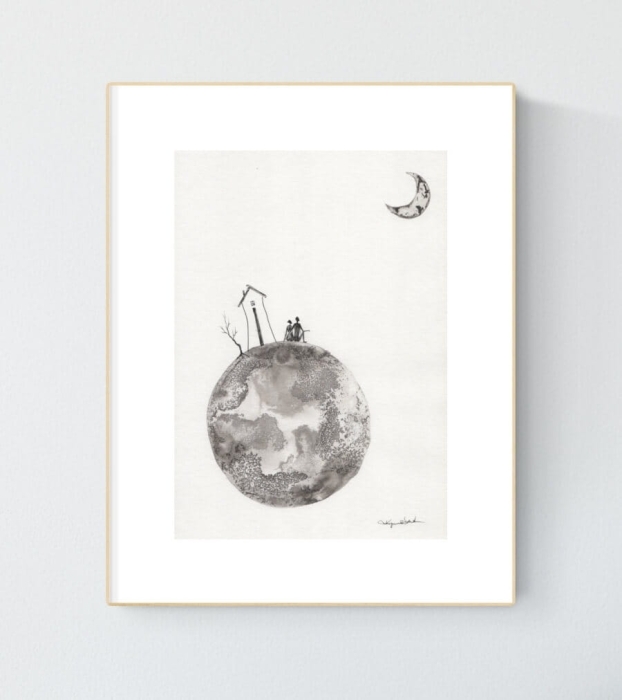 Obrazy grafiki na ścianę 21x30 elegancki minimalizm