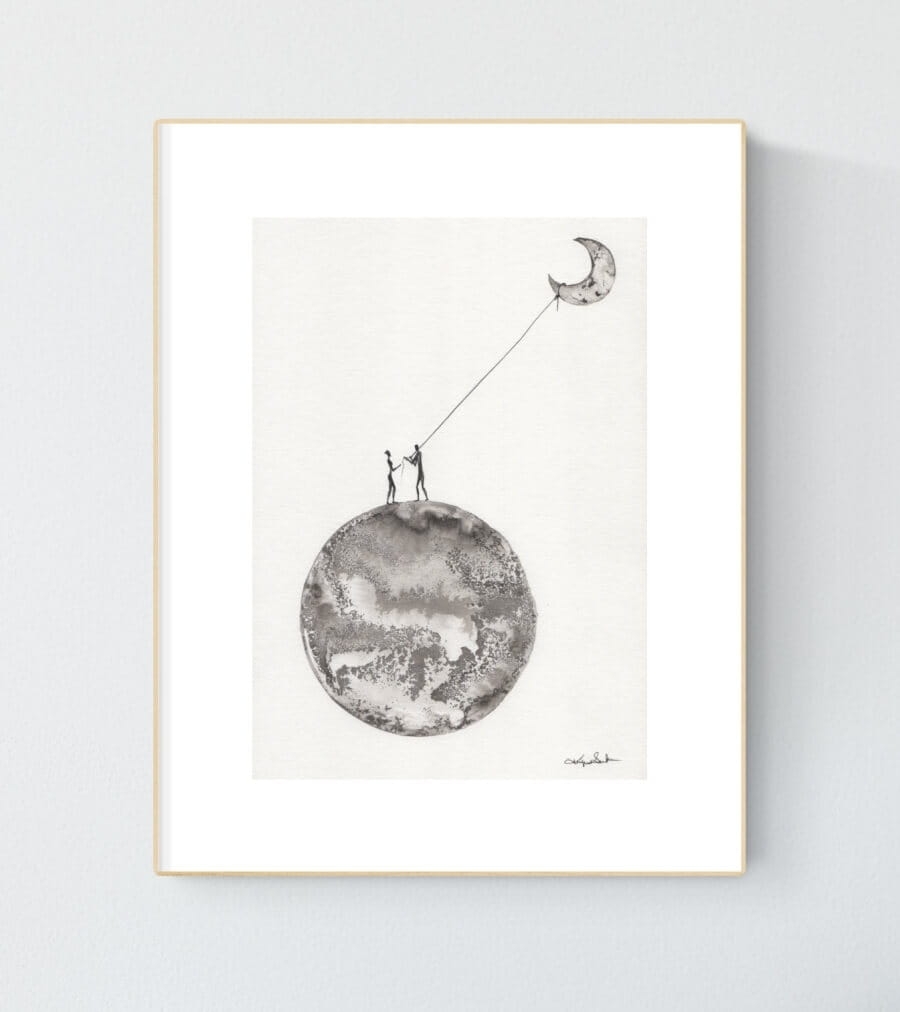 Obrazy grafiki na ścianę 21x30 elegancki minimalizm