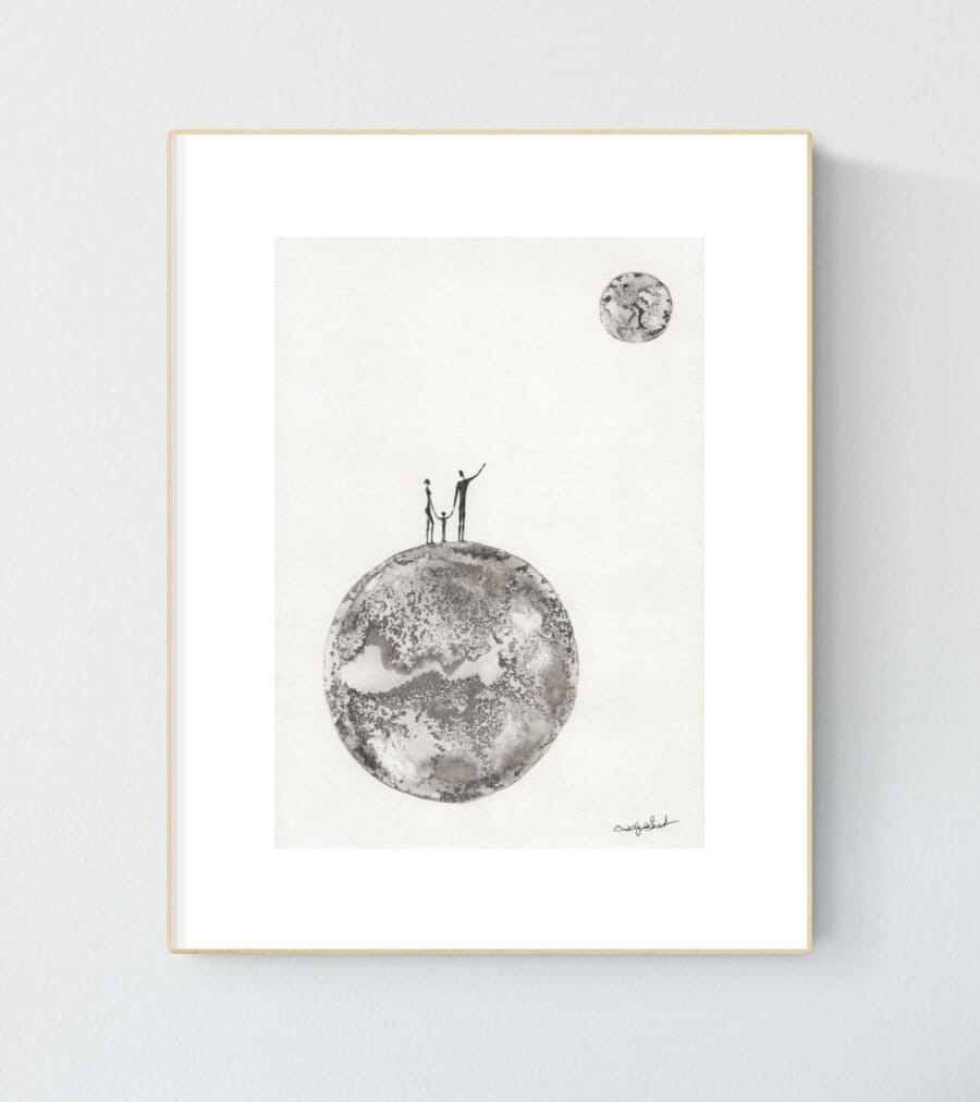 Obrazy grafiki na ścianę 21x30 elegancki minimalizm
