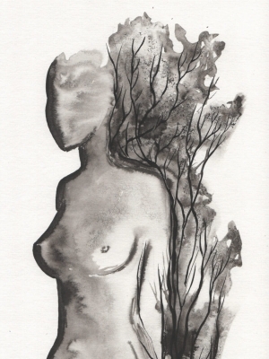 Elegancka grafika 30x40 czarno-biała