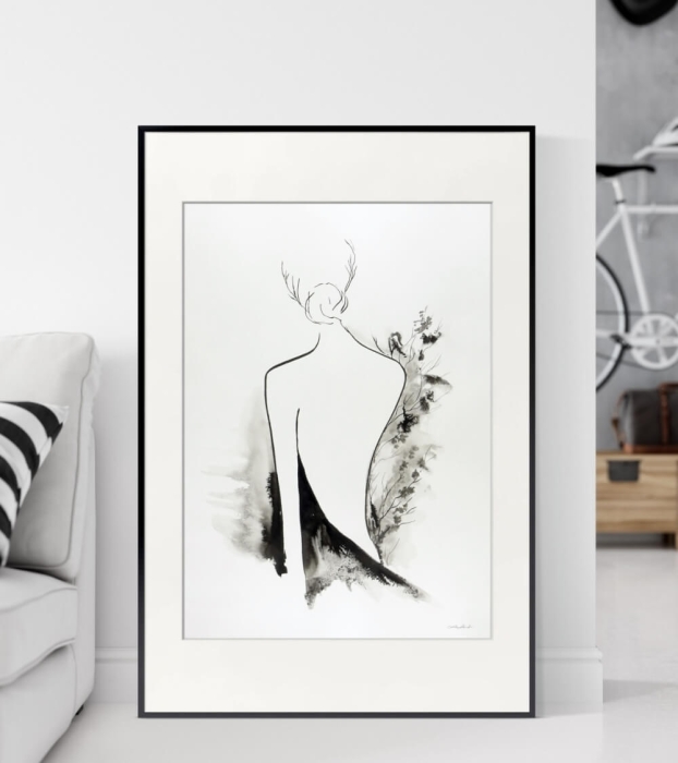 Grafika, obraz na ścianę do salonu 50x70 akt