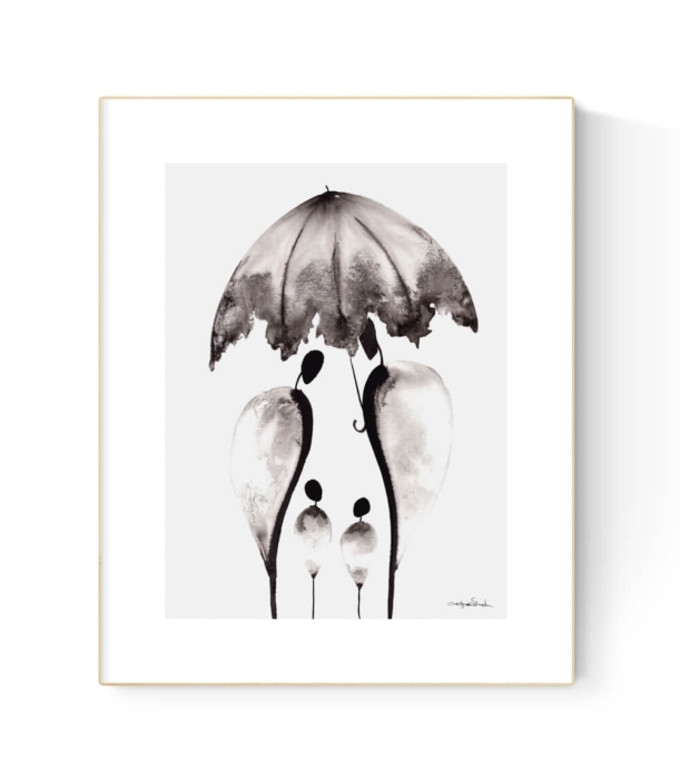 Elegancka grafika 30x40 abstrakcja czarno-biała
