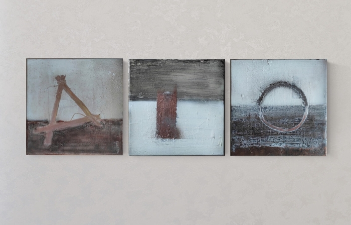 Tryptyk, zestaw 3 obrazów na płótnie 30x30