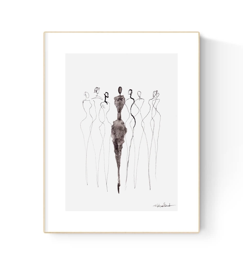 grafika-minimal-line-w-technice-tuszu-a4