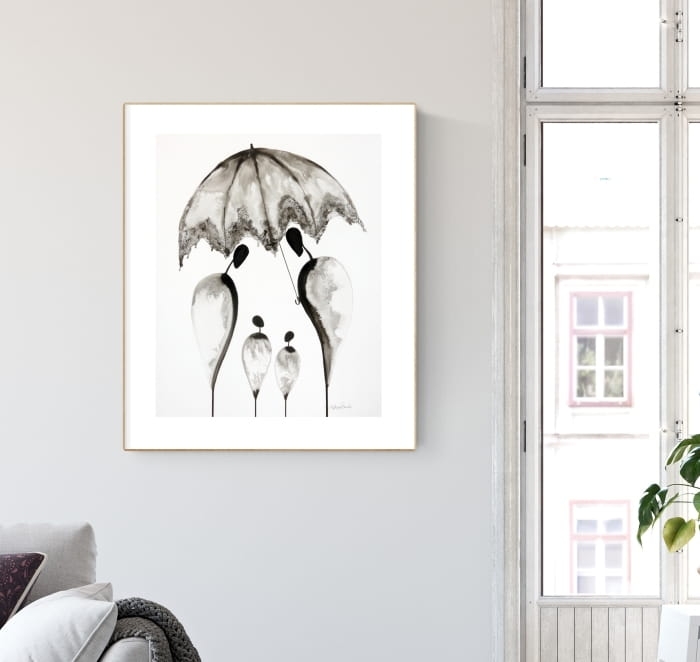 grafika 40x50cm wykonana ręcznie, abstrakcja