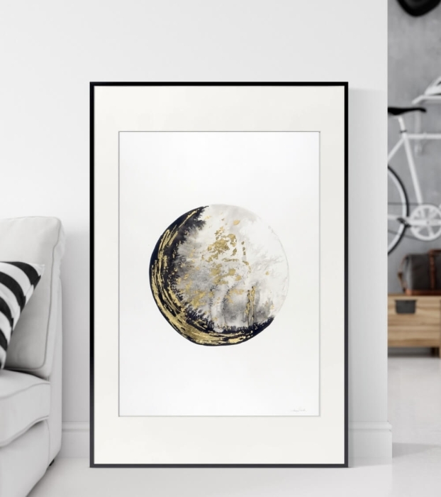 Artystyczna grafika czarno-biała 50x70 cm