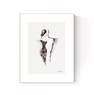 grafika-projekt-kobieta-ekspresyjna-do-salonu-sypialni