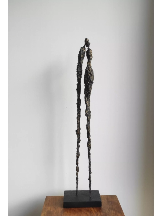Rzeźba brąz i czarny 87 cm