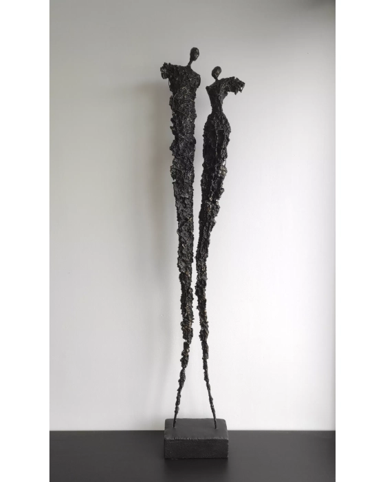 RZEŹBA duża, wysoka 150 cm, kobieta i mężczyzna 