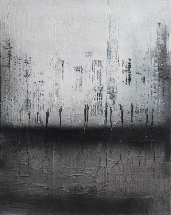 Obrazy ręcznie malowane na płótnie, duża abstrakcja