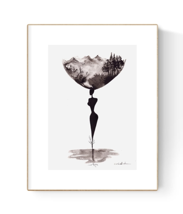 Oryginalna grafika artystyczna A4 21x30 cm 