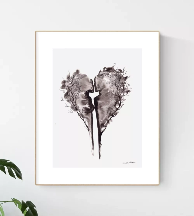Grafiki czarno-białe, artystyczne 30x40 na ścianę