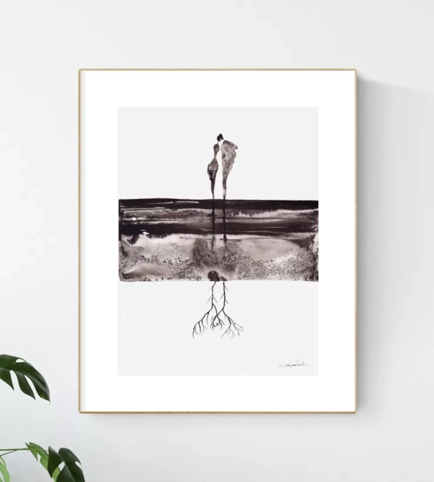 Grafiki czarno-białe, artystyczne 30x40 na ścianę 