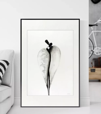 grafika-50x70-plakat-czarno-bialy-serce