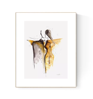 grafika-artystyczna-30x40-abstrakcyjna-w-odcieniach-bursztynu