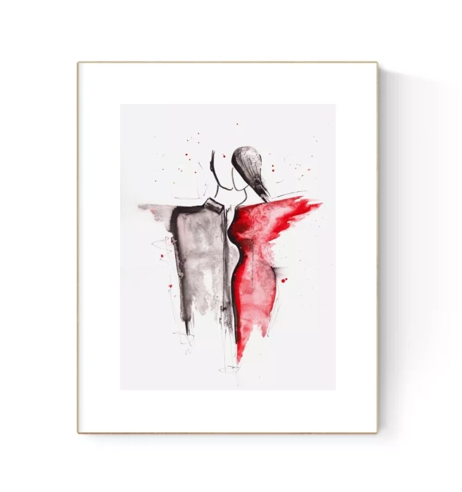 Grafika artystyczna 30x40 abstrakcyjna