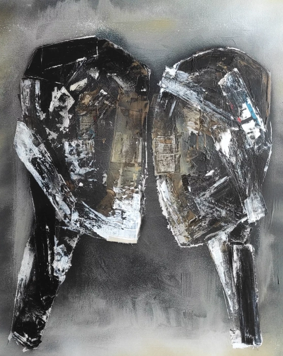 Obraz 80x100 abstrakcja głowy