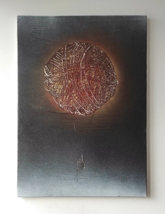 Obraz z cyklu Sploty, malarstwo współczesne