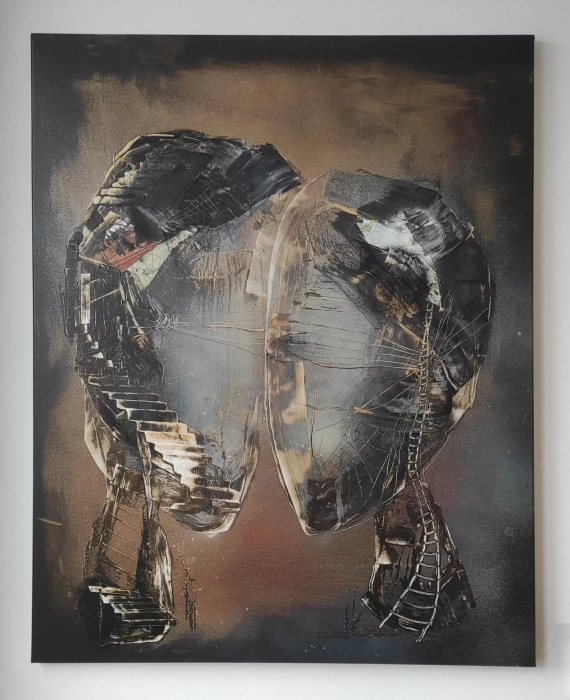 Obraz z cyklu Sploty,  80x100 olej na płótnie