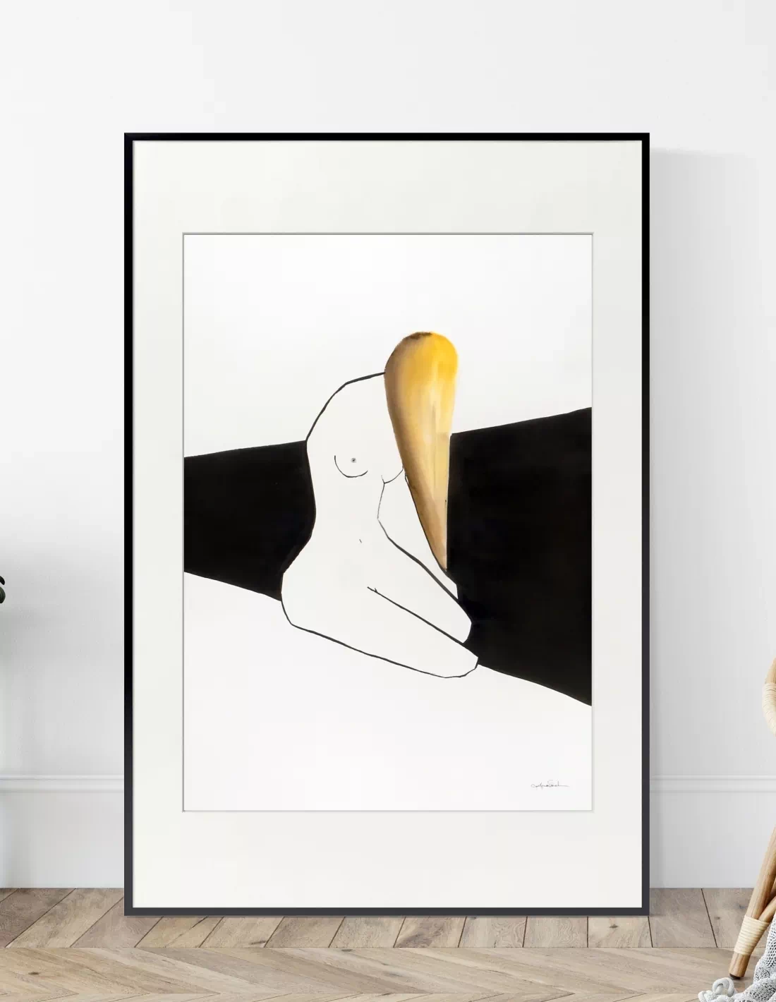 Akt kobiecy, abstrakcja minimal-art 
