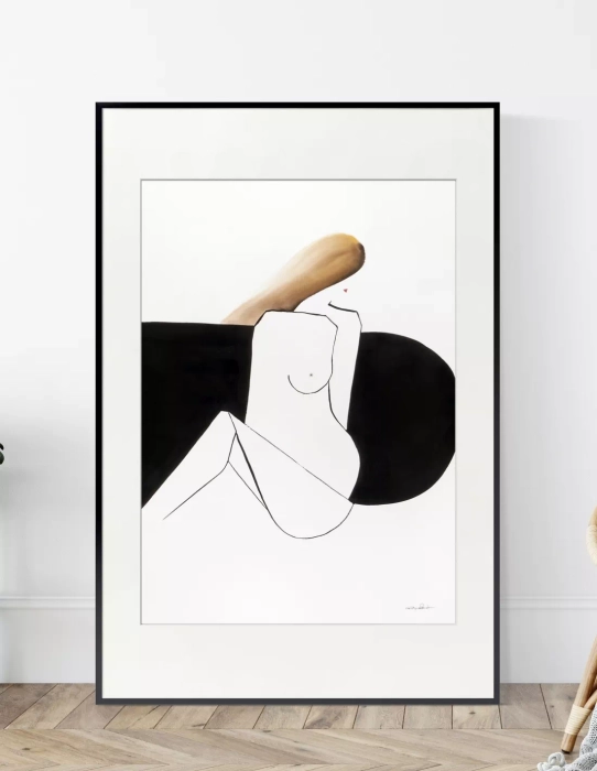 Akt kobiecy, abstrakcja minimal-art 